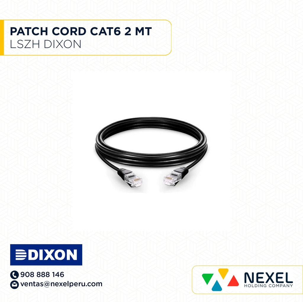 OUT- PATCH CORD CAT6 LSZH X2MT DIXON