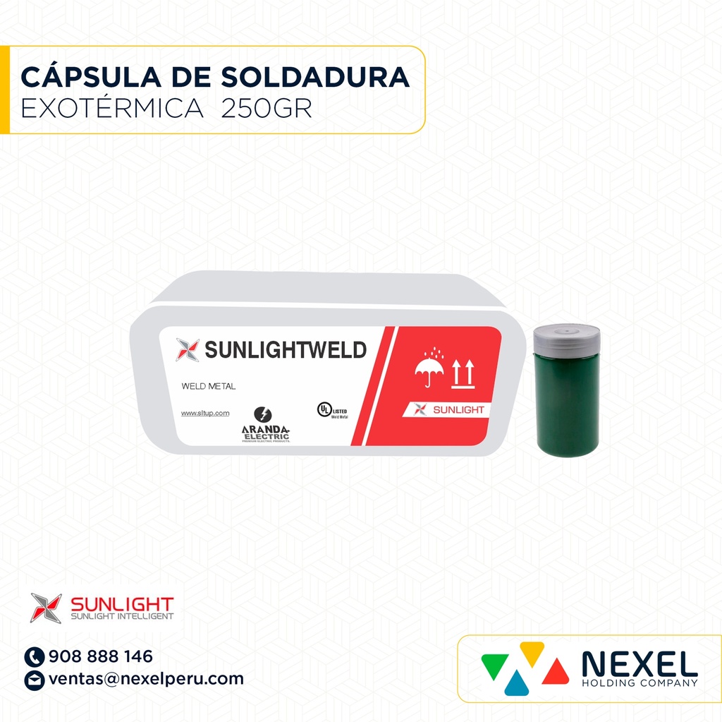 CAPSULA P/ SOLDADURA EXOTERMICA 250GR SUNLIGTH