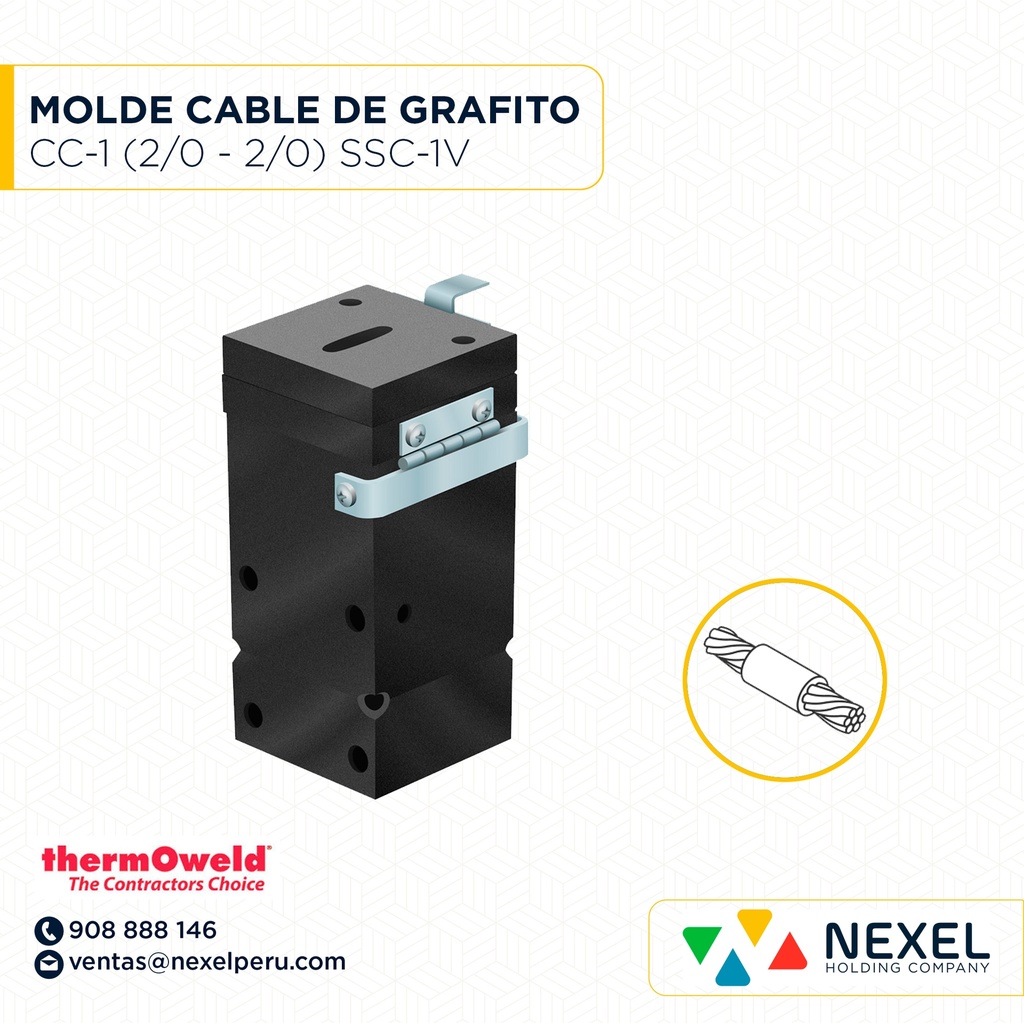 MOLDE EMPALME HORIZ. (CC-1) (2-2AWG) T/ M-203 C/ SSC-1V #32 THERMOWELD