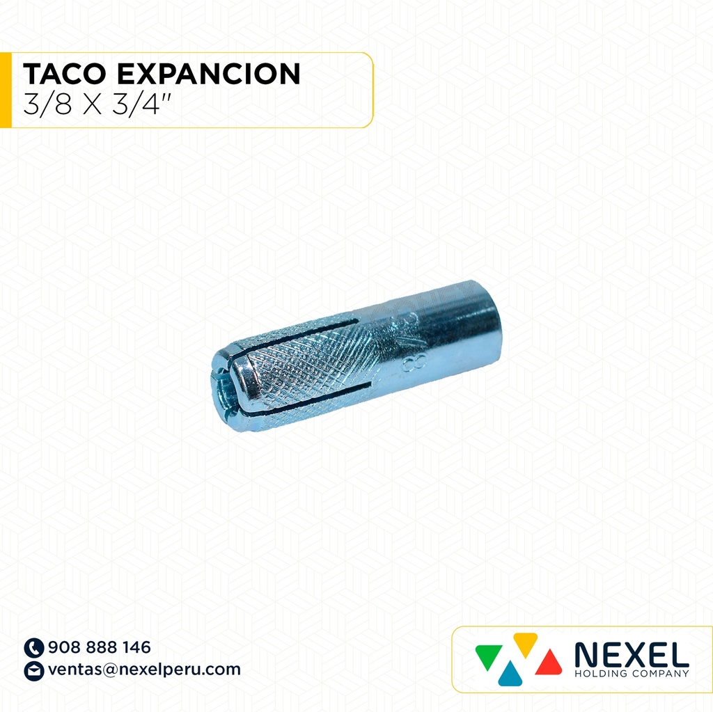OUT- TACO EXPANCION 3/8 X 3/4" STANDARD