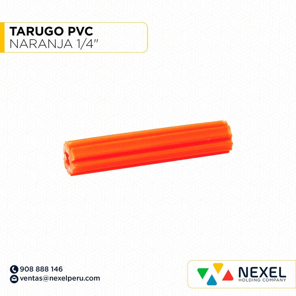 TARUGO PVC NARANJA 1/4" NACIONAL
