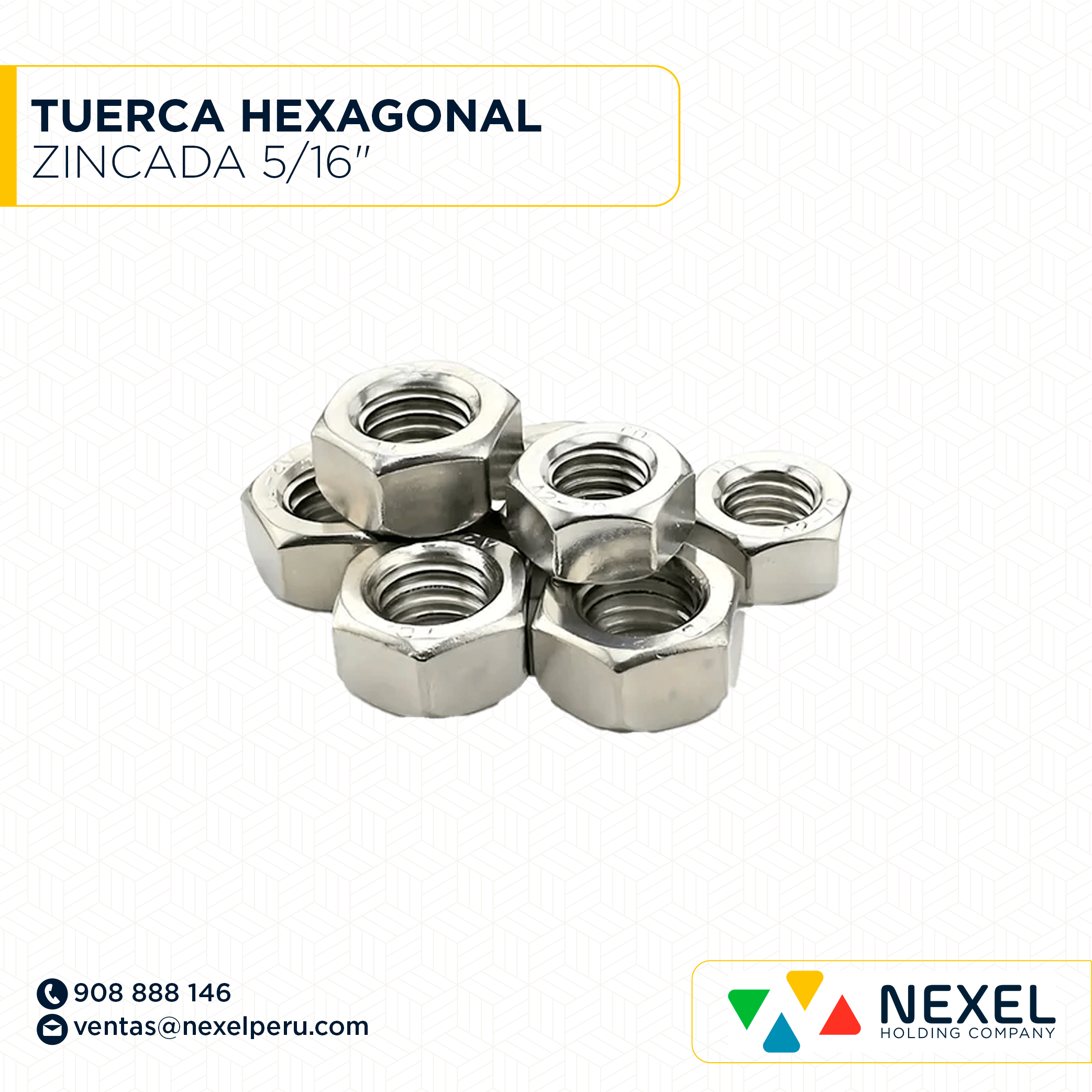OUT- TUERCA HEXAGONAL ZINCADA 5/16" STANDARD