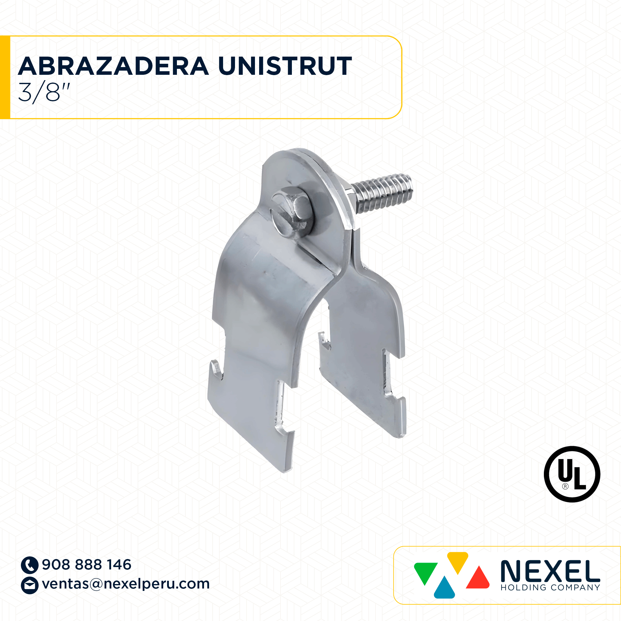 ABRAZADERA UNISTRUT 3/8" STANDARD