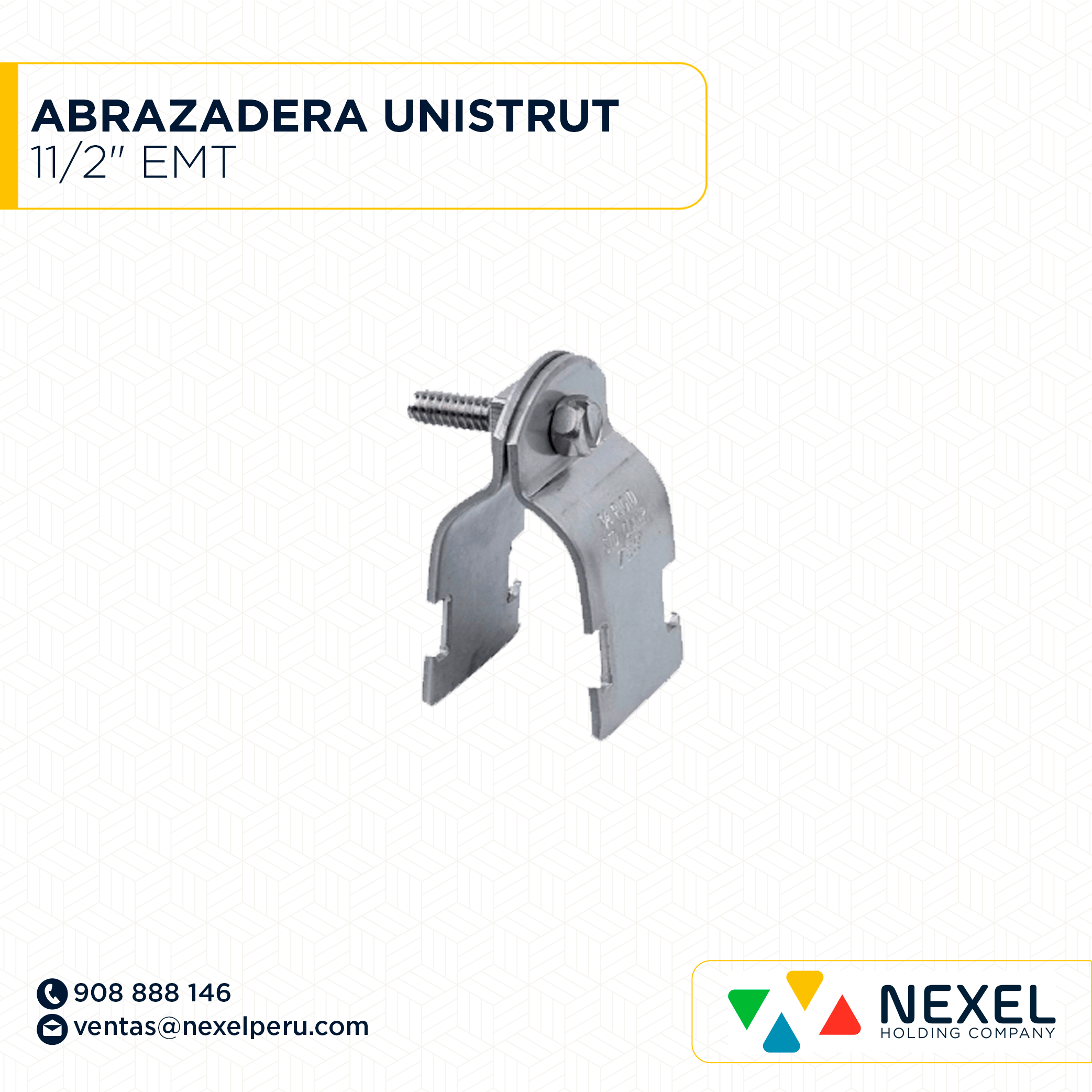 ABRAZADERA UNISTRUT 11/2" EMT STANDARD