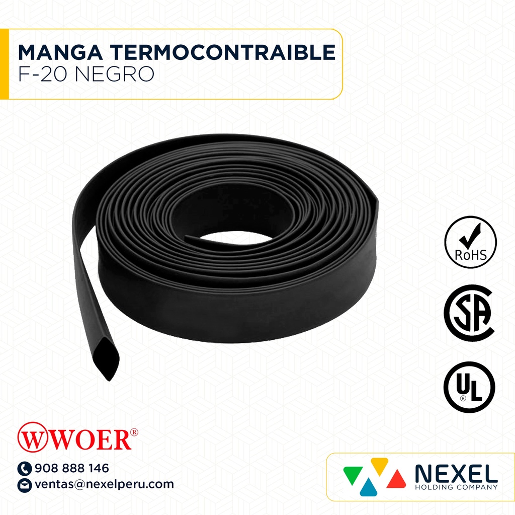 MANGA TERMOCONTRAIBLE F-20 NEGRO WOER