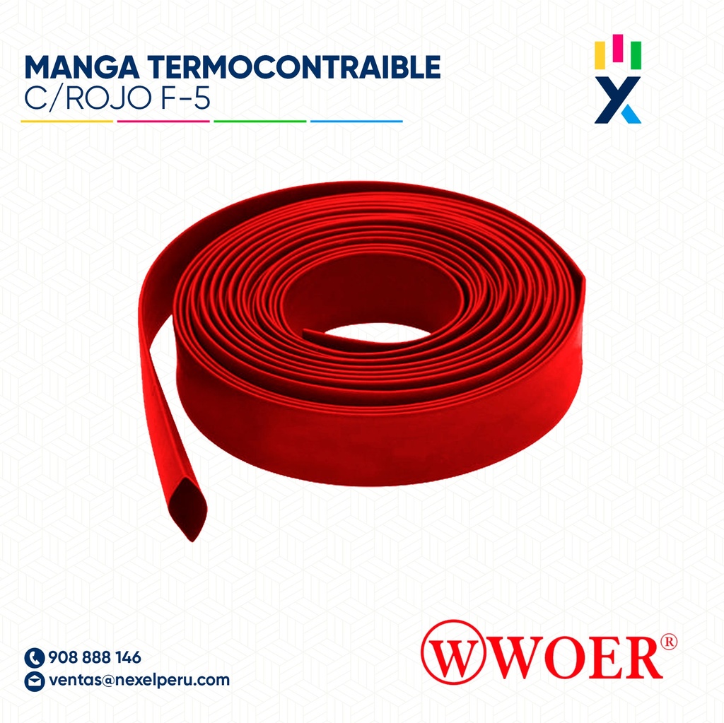 MANGA TERMOCONTRAIBLE C/ROJO F-5 WOER