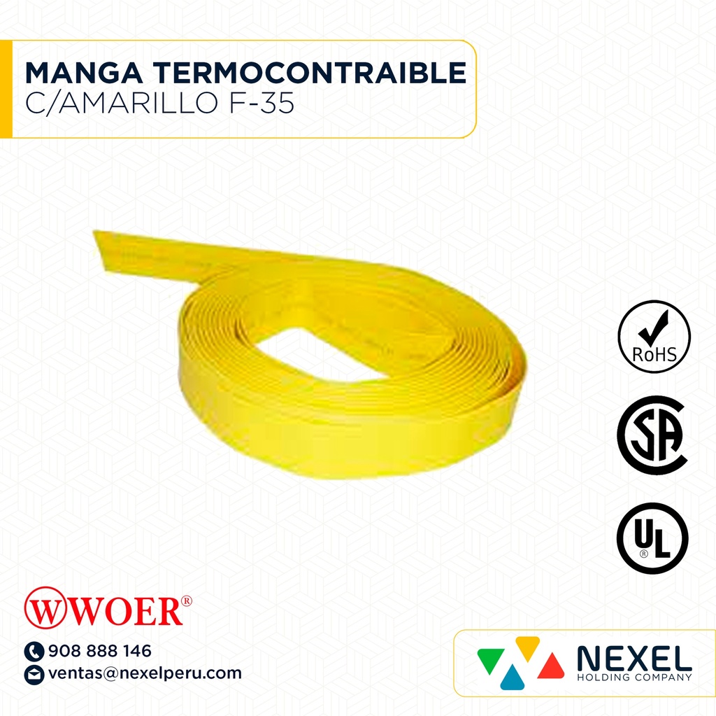 MANGA TERMOCONTRAIBLE C/AMARILLO F-35 WOER