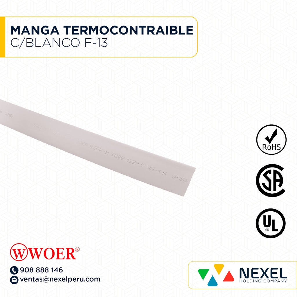 MANGA TERMOCONTRAIBLE C/BLANCO F-13 WOER