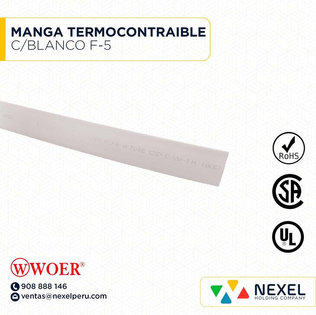 MANGA TERMOCONTRAIBLE C/BLANCO F-5 WOER