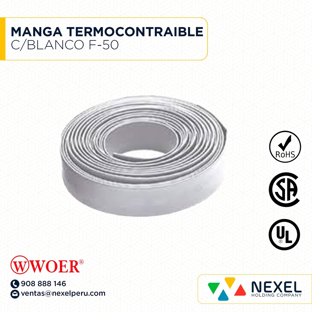 MANGA TERMOCONTRAIBLE C/BLANCO F-50 WOER