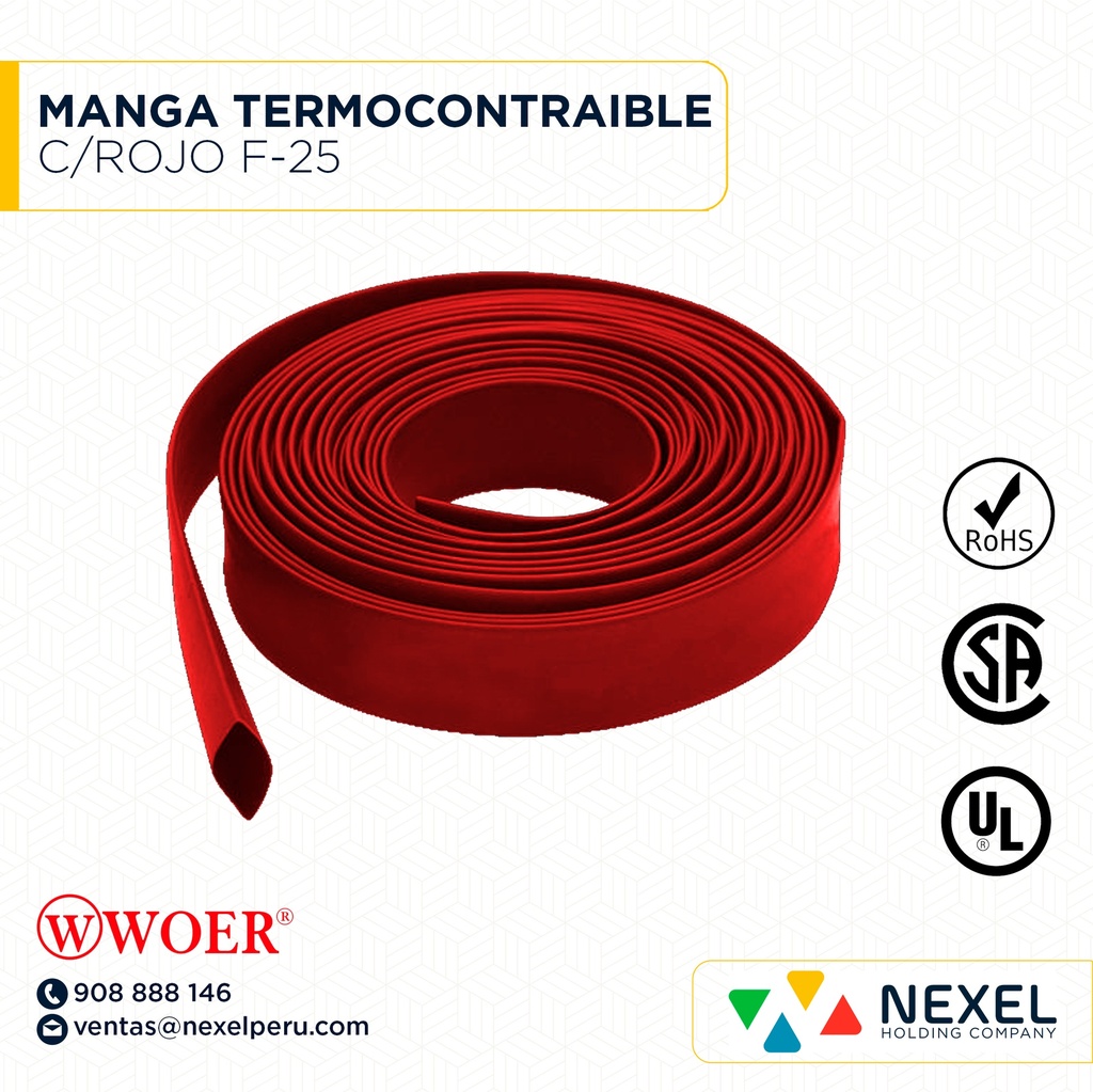 MANGA TERMOCONTRAIBLE C/ROJO F-25 WOER
