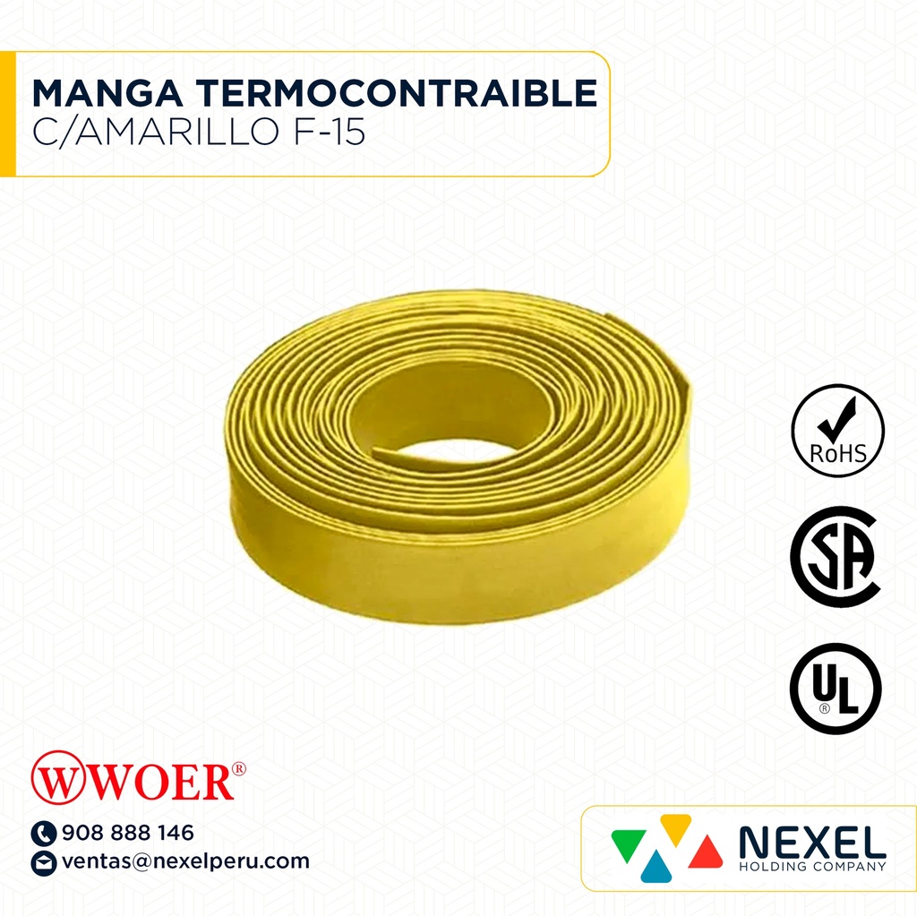 MANGA TERMOCONTRAIBLE C/AMARILLO F-15 WOER