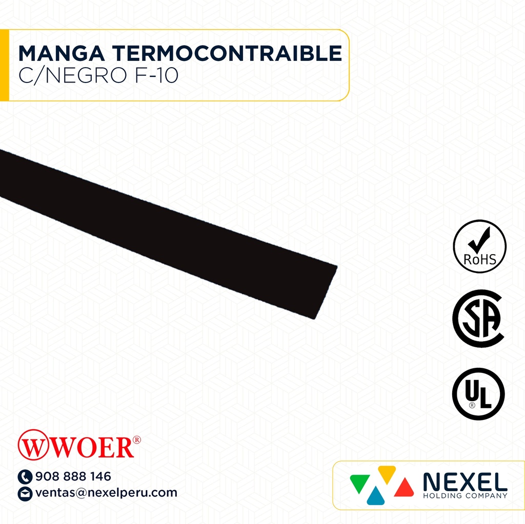 MANGA TERMOCONTRAIBLE C/NEGRO F-10 WOER