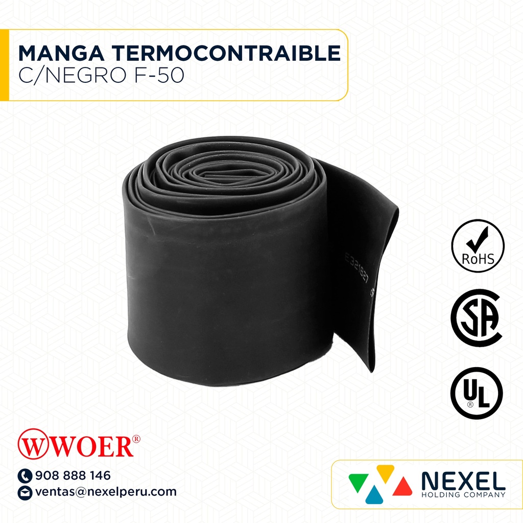 MANGA TERMOCONTRAIBLE C/NEGRO F-50 WOER