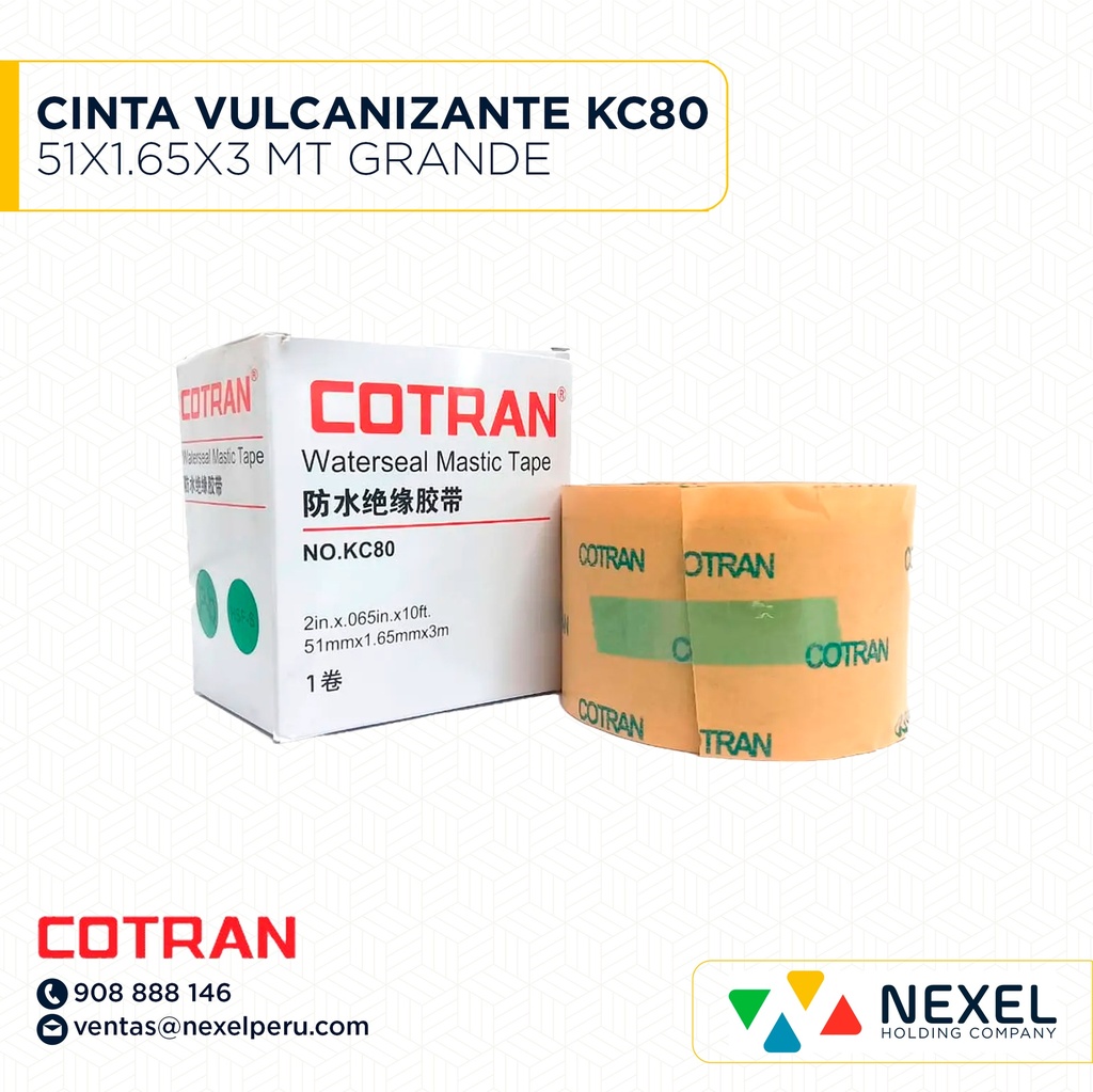 CINTA VULCANIZANTE KC80 51X1.65X3 MT GRANDE COTRAN