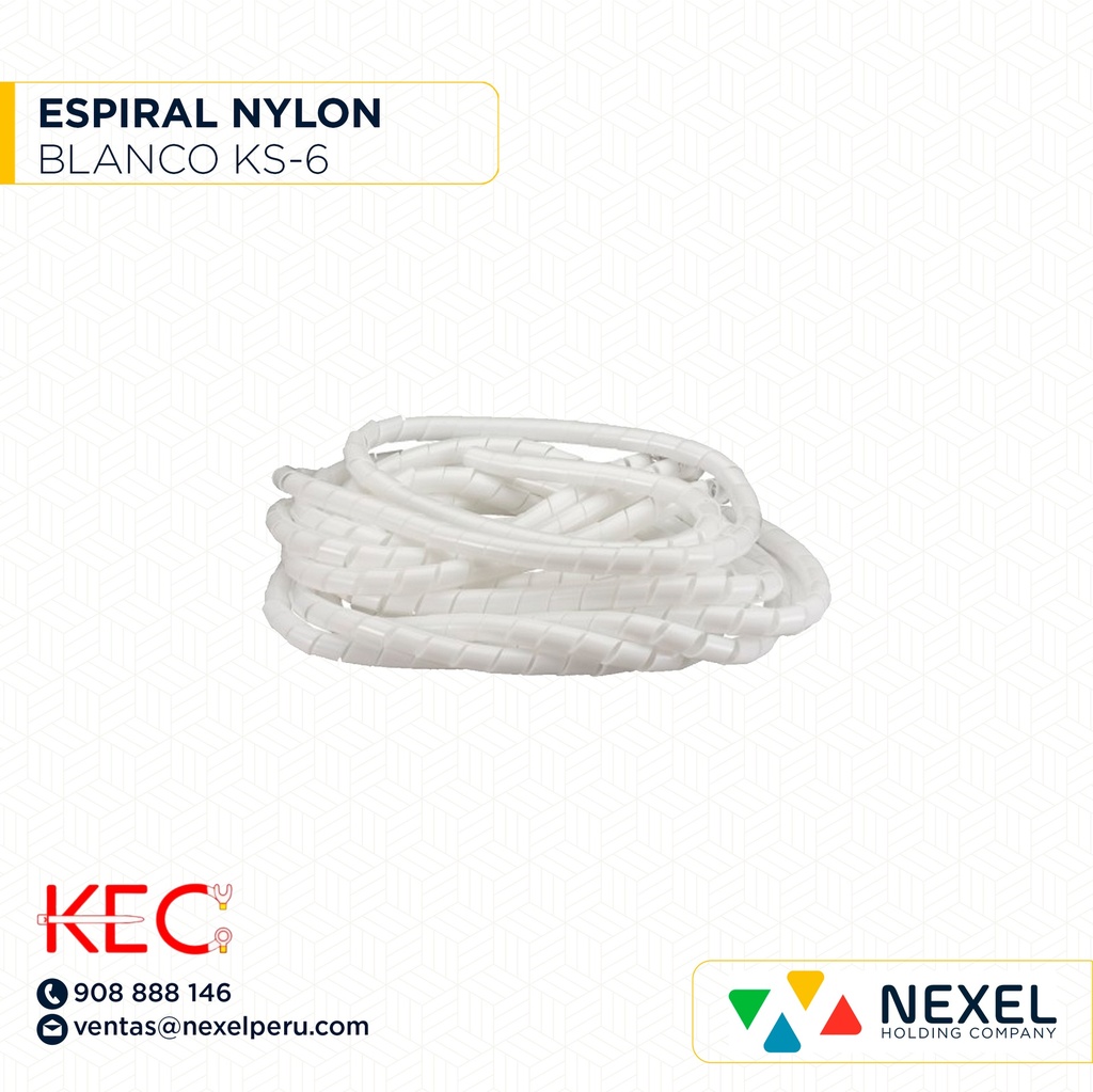 ESPIRAL NYLON KS-6 BLANCO KEC