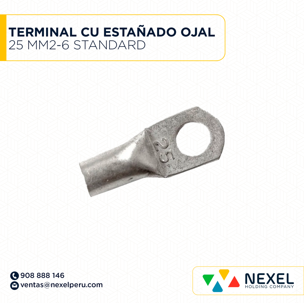 TERMINAL CU ESTAÑADO OJAL 25 MM2-6 STANDARD