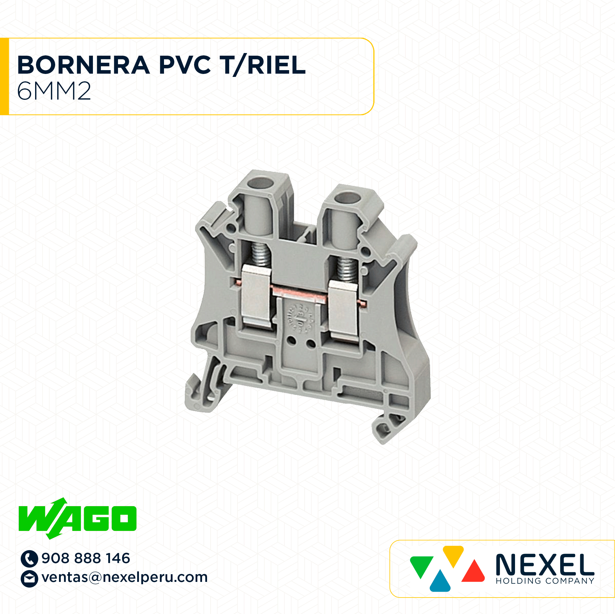 BORNERA PVC T/RIEL 6MM2 WAGO