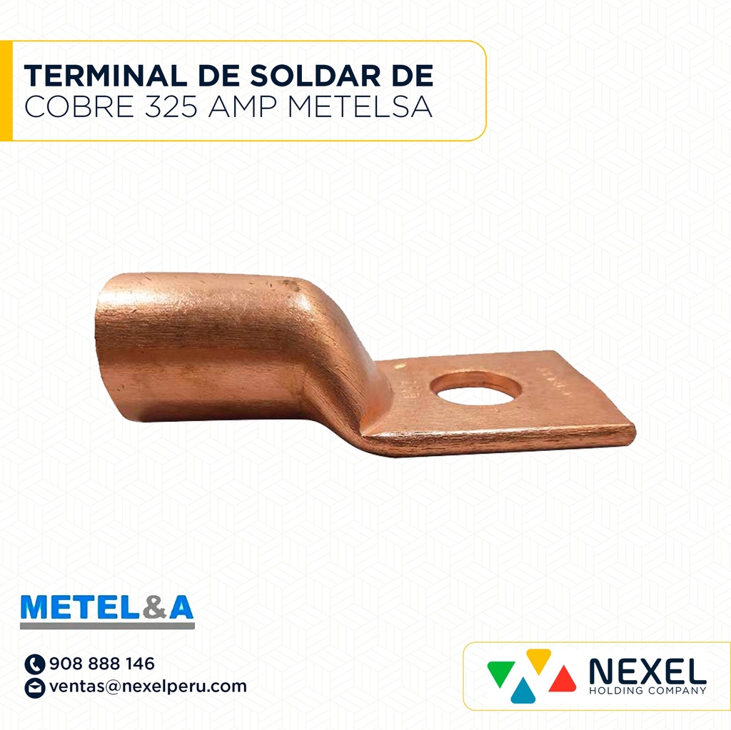 TERMINAL DE SOLDAR DE COBRE 325 AMP METELSA