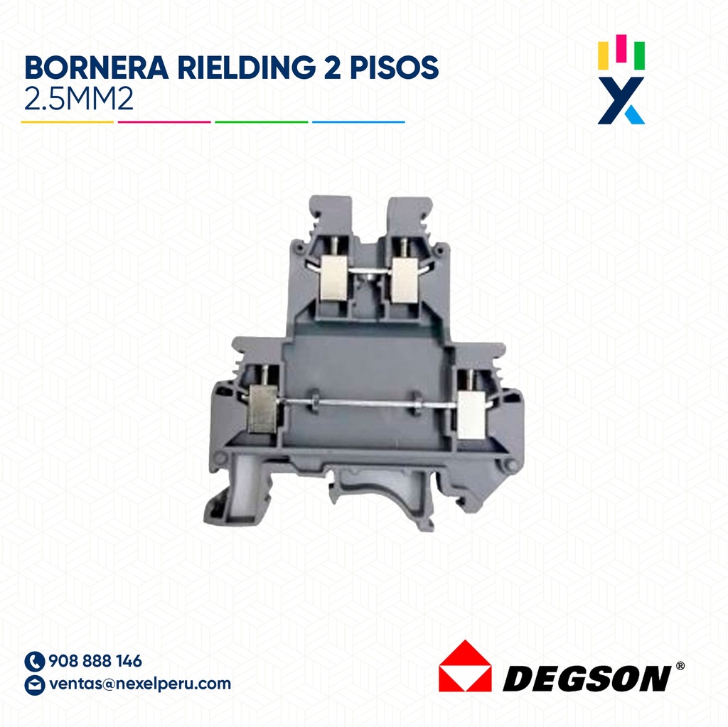 BORNERA RIELDING 2 PISOS 2.5MM2 DEGSON