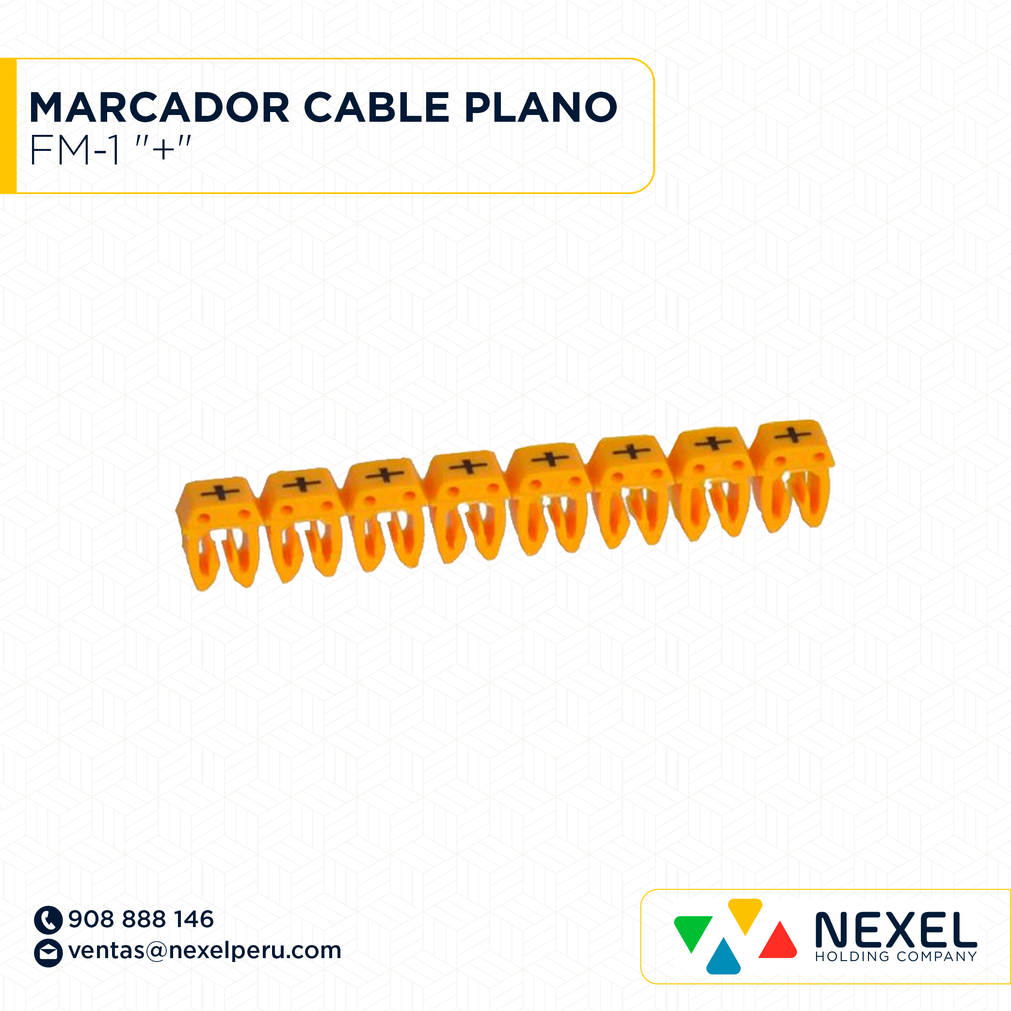 MARCADOR DE CABLE PLANO FM-1 "+" STANDARD