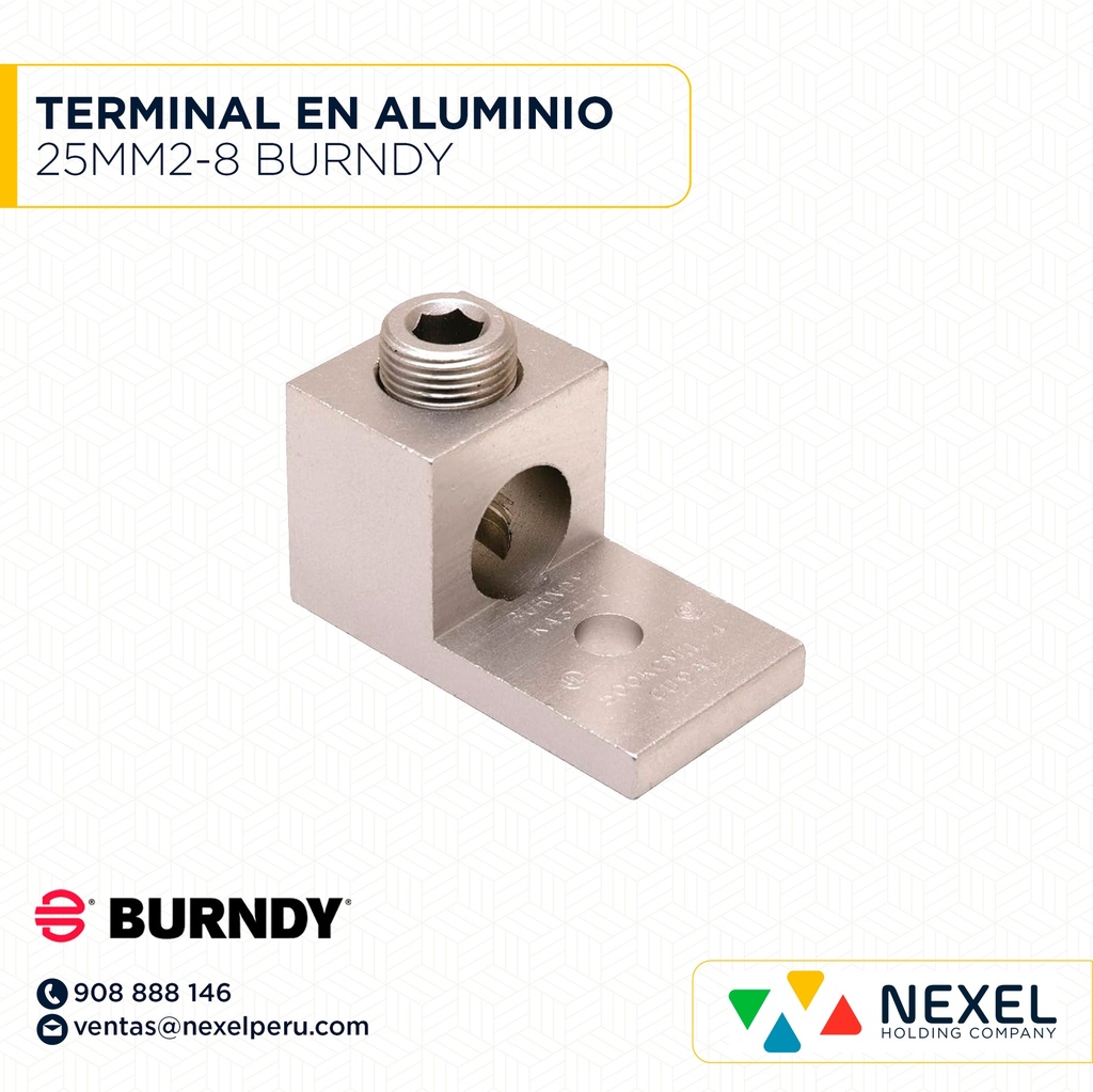 TERMINAL EN ALUMINIO 25MM2-8 BURNDY