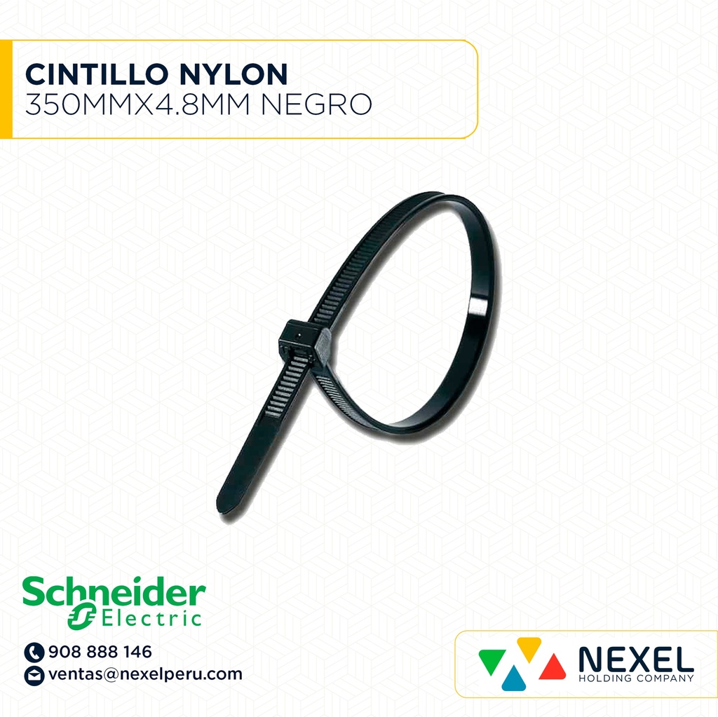 OUT-CINTILLO NYLON 350MMX4.8MM NEGRO SCHNEIDER