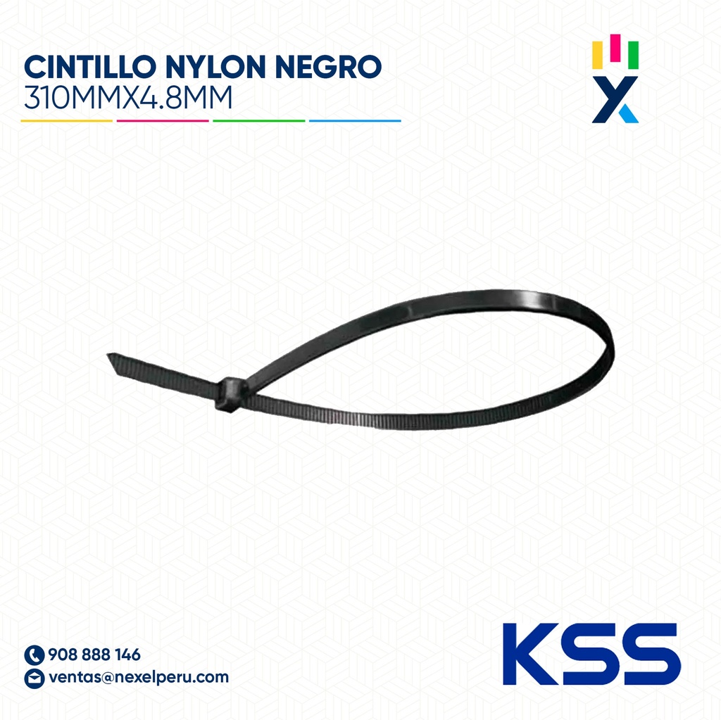 CINTILLO NYLON 310MMX4.8MM NEGRO KSS