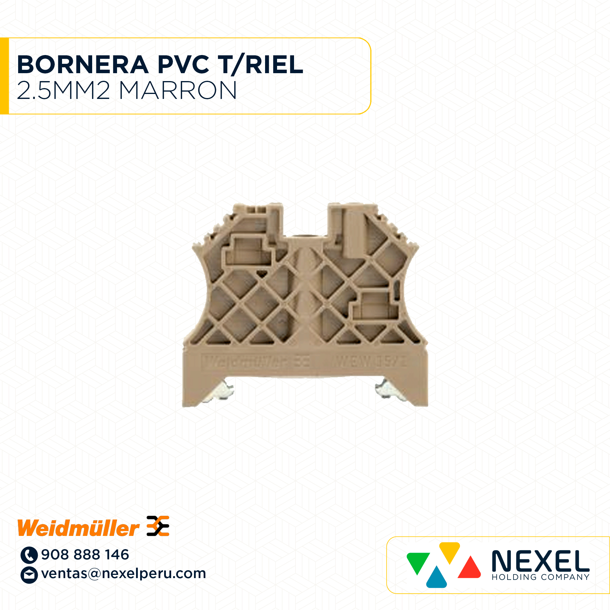 BORNERA PVC T/RIEL 2.5MM2 MARRON WEIDMULLER