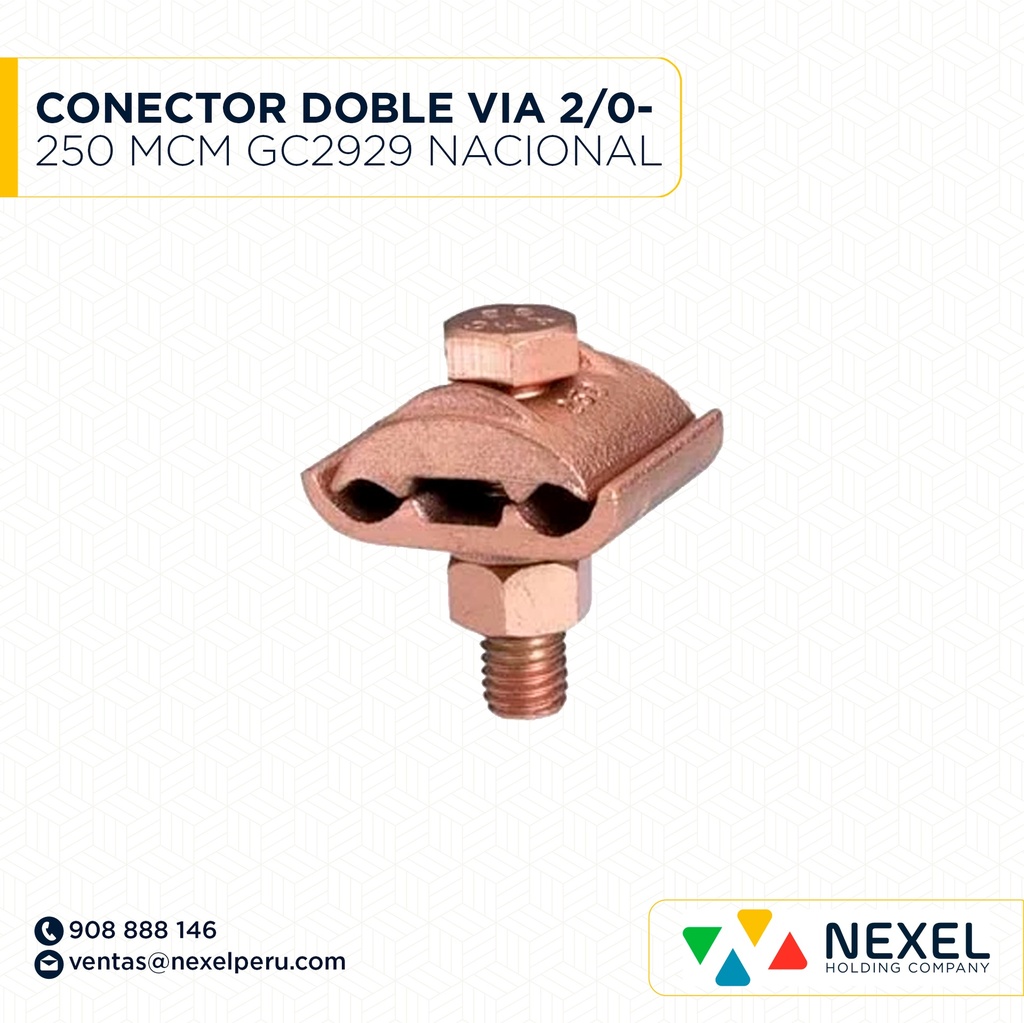 CONECTOR DOBLE VIA 2/0-250 MCM GC2929 NACIONAL