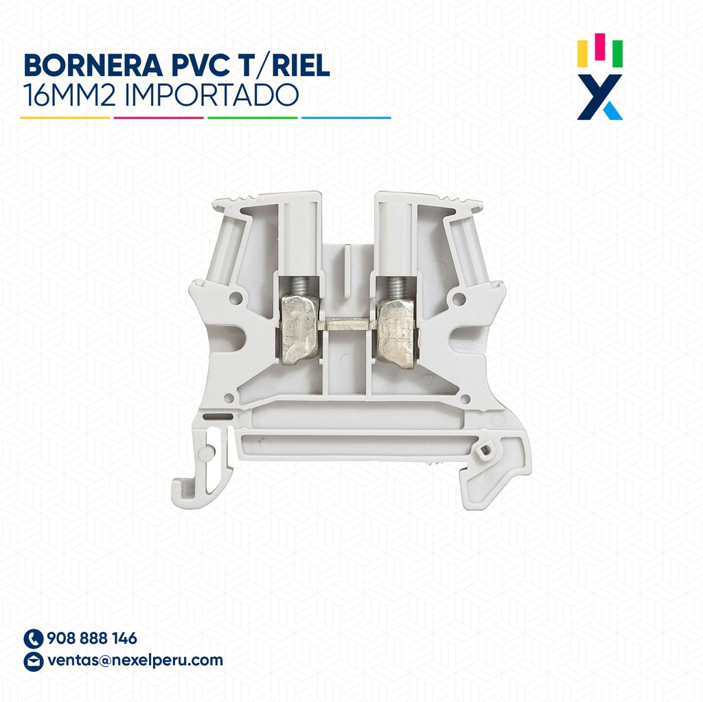 BORNERA PVC T/RIEL 16MM2 IMPORTADO