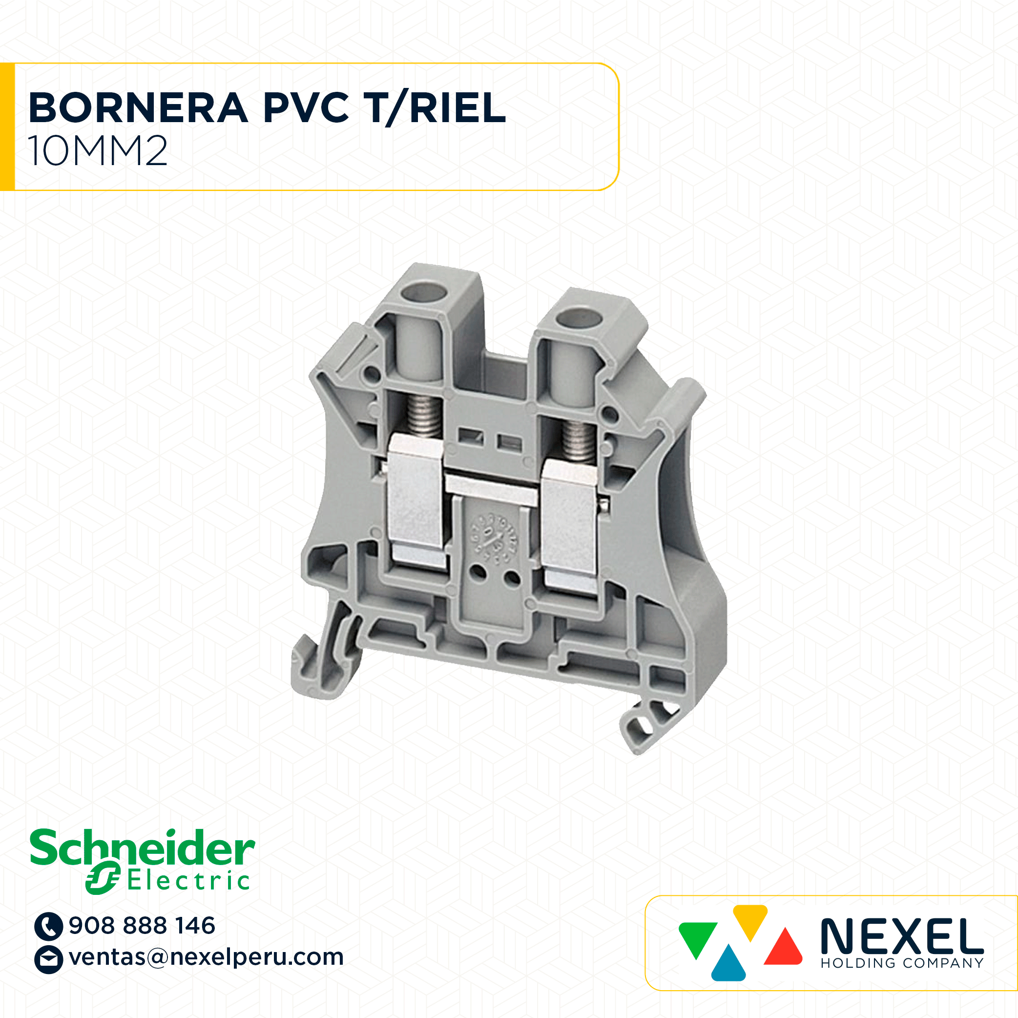 OUT- BORNERA PVC T/RIEL 10MM2 SCHNEIDER