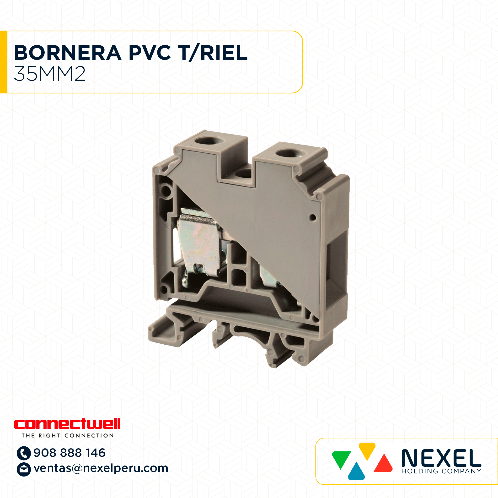 BORNERA PVC T/RIEL 35MM2 CONNECTWELL