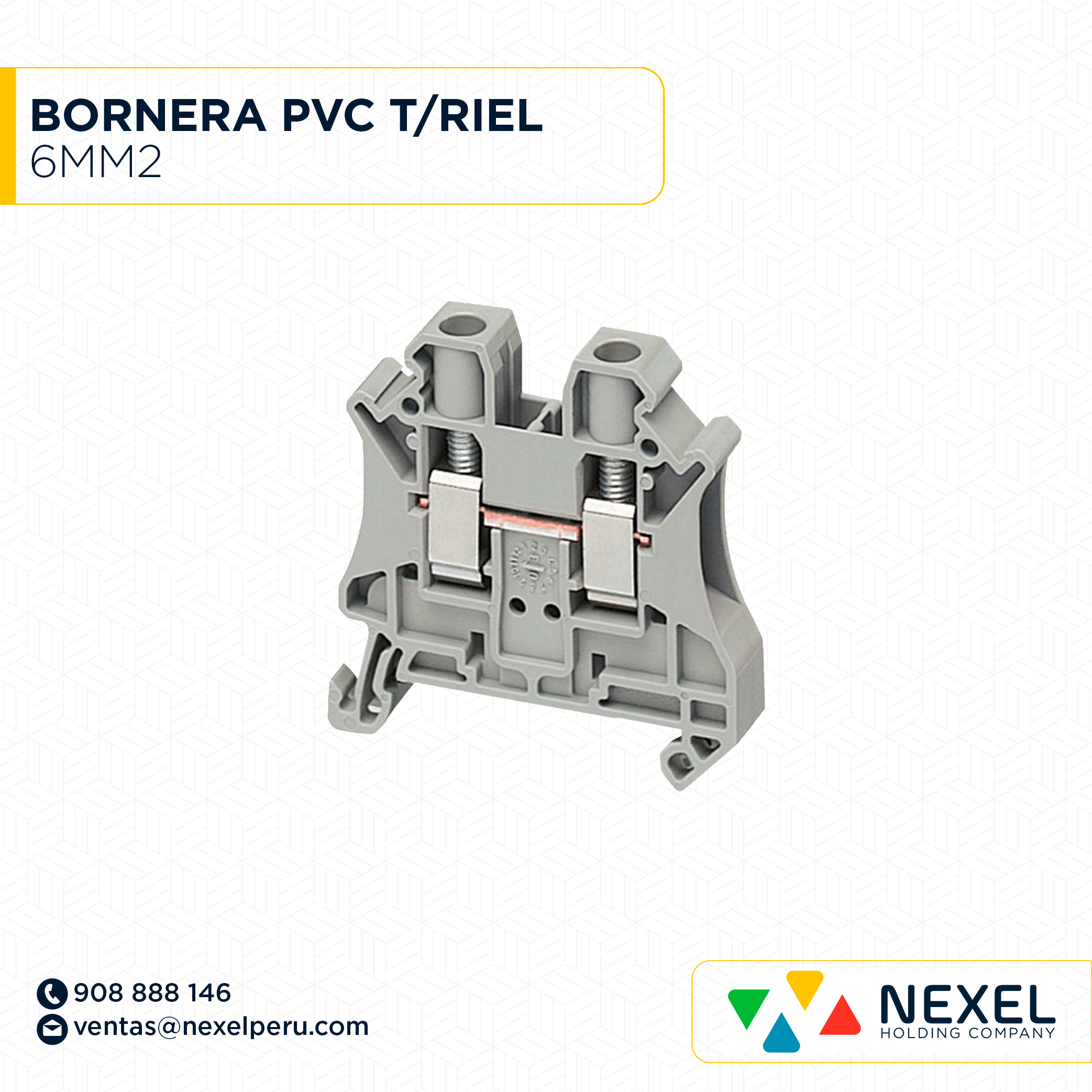 BORNERA PVC T/RIEL 6MM2 STANDARD