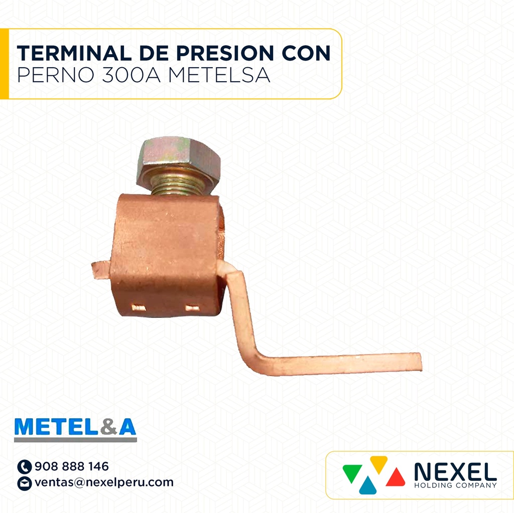 TERMINAL DE PRESION CON PERNO 300A METELSA