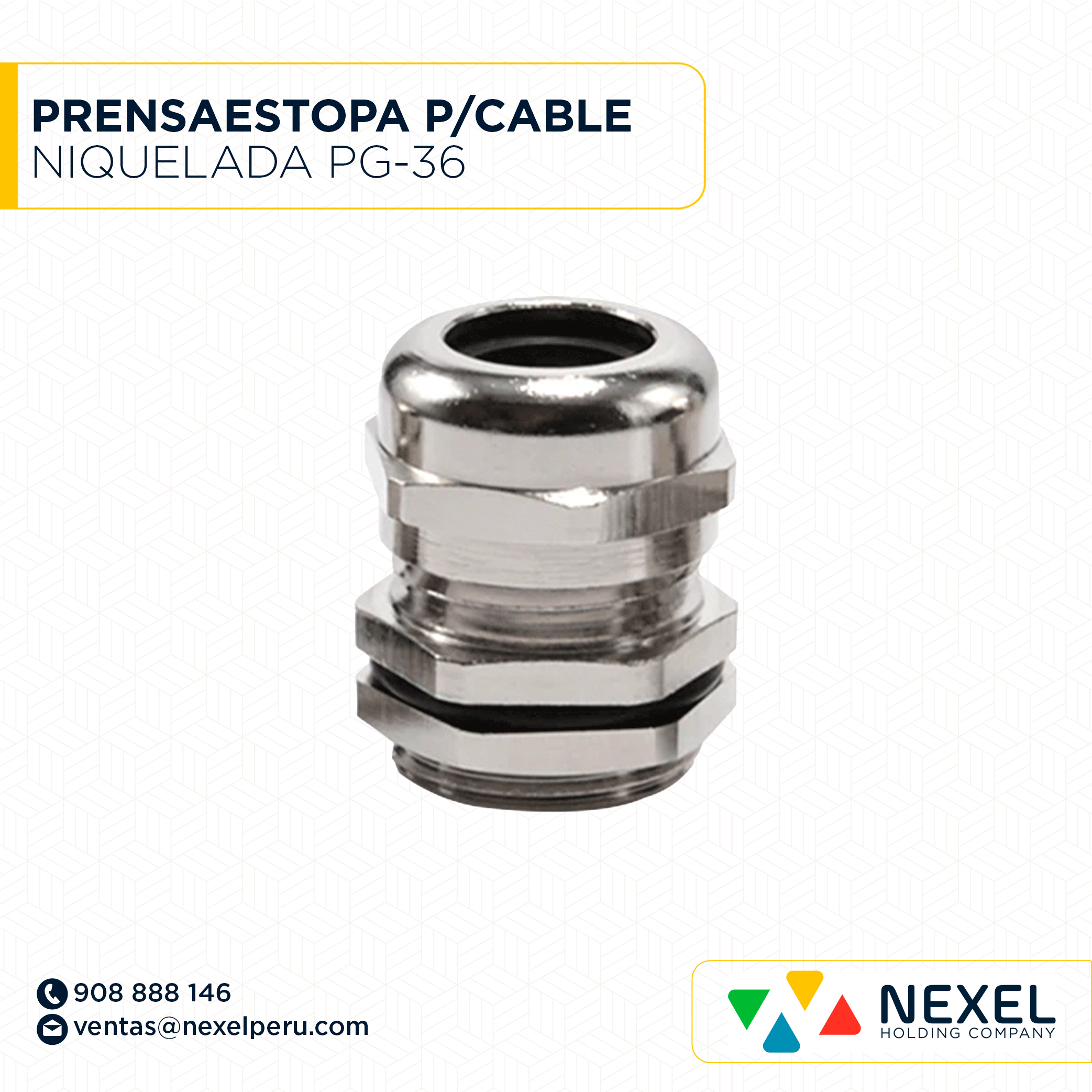 OUT-PRENSAESTOPA P/CABLE NIQUELADA PG-36 STANDARD