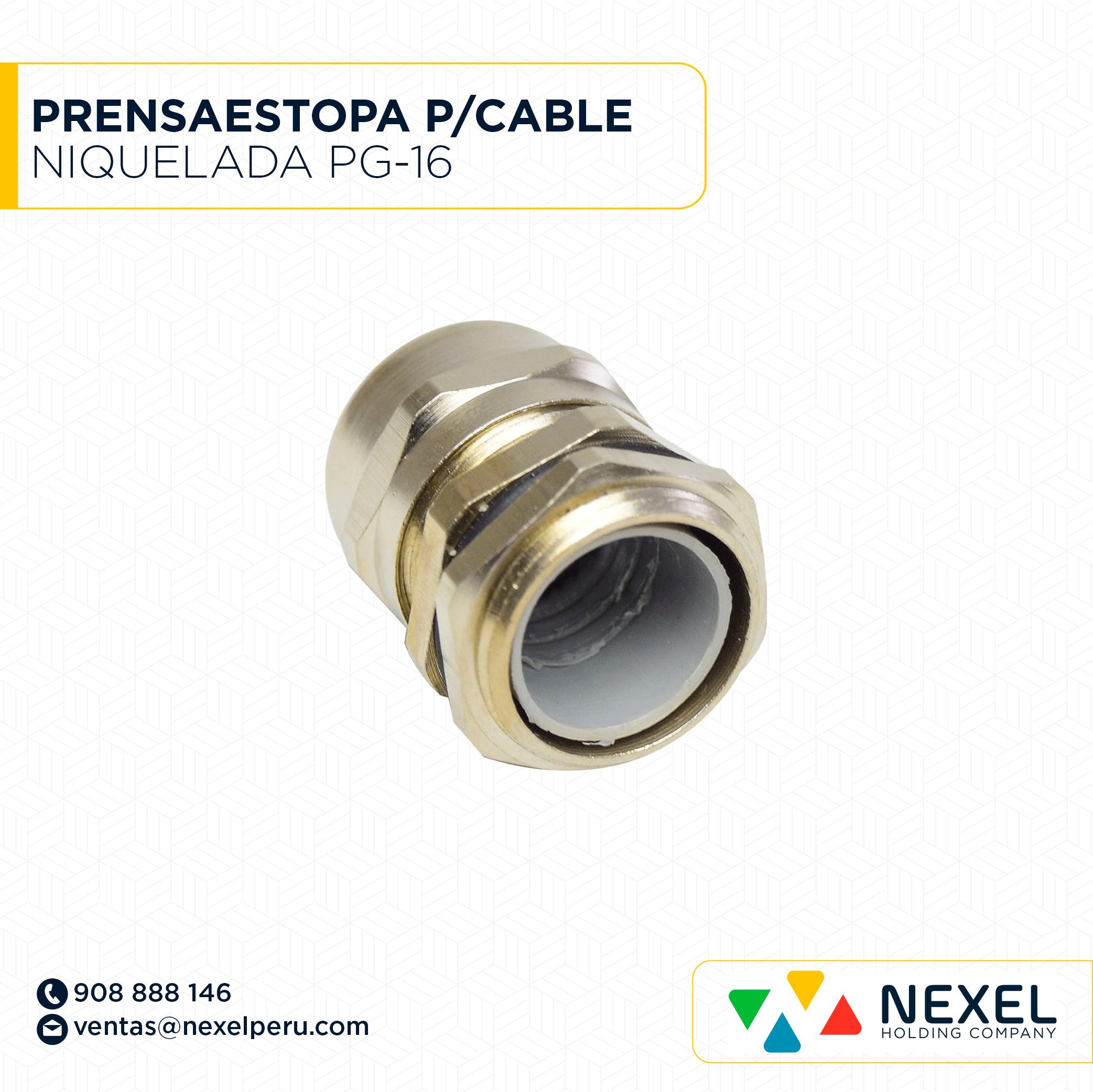 PRENSAESTOPA P/CABLE NIQUELADA PG-16 STANDARD