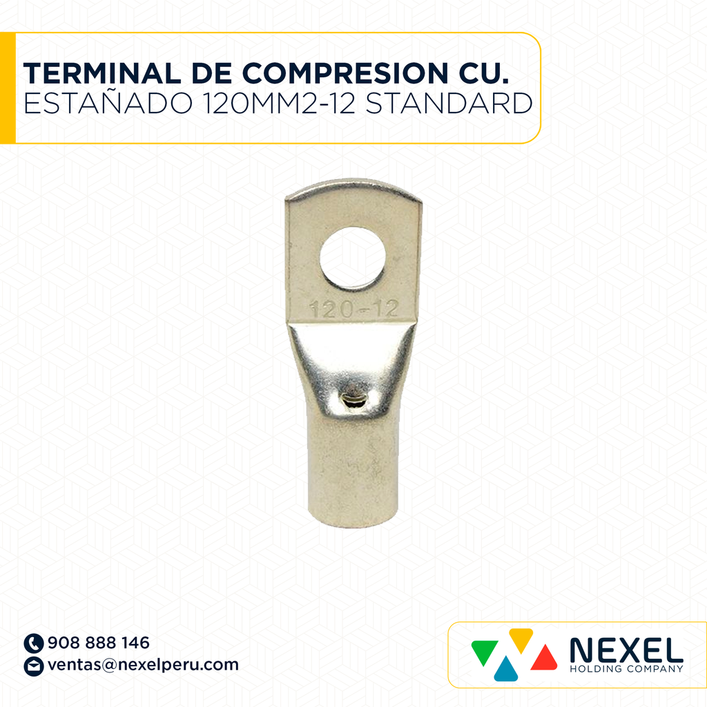 TERMINAL DE COMPRESION CU. ESTAÑADO 120MM2-12 STANDARD