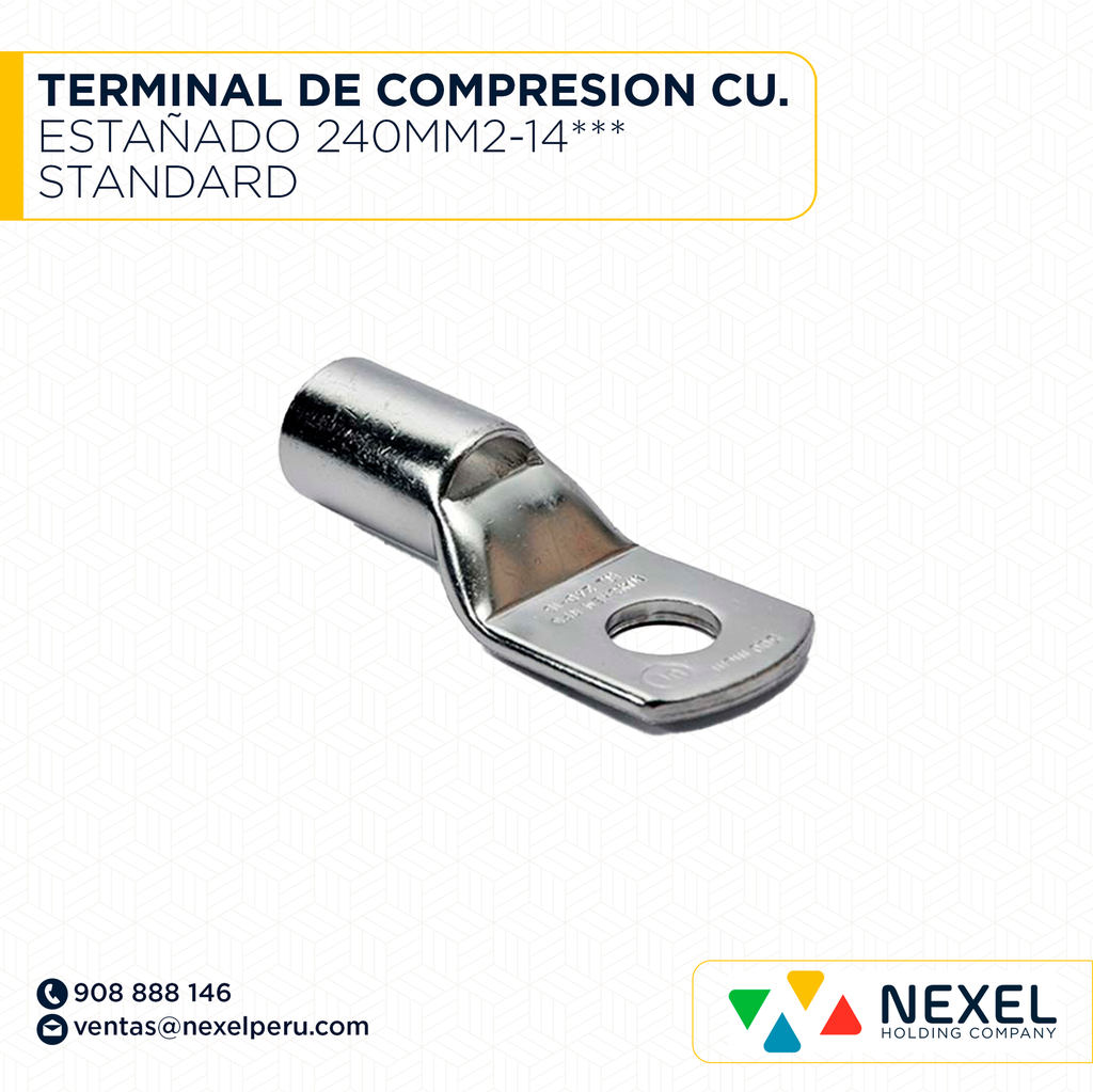 TERMINAL DE COMPRESION CU. ESTAÑADO 240MM2-14*** STANDARD