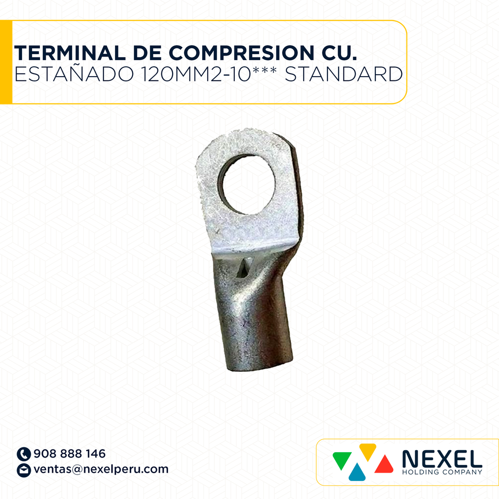 TERMINAL DE COMPRESION CU. ESTAÑADO 120MM2-10*** STANDARD