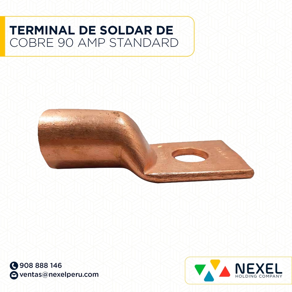 TERMINAL DE SOLDAR DE COBRE 90 AMP STANDARD