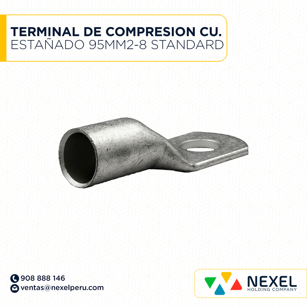 TERMINAL DE COMPRESION CU. ESTAÑADO 95MM2-8 STANDARD