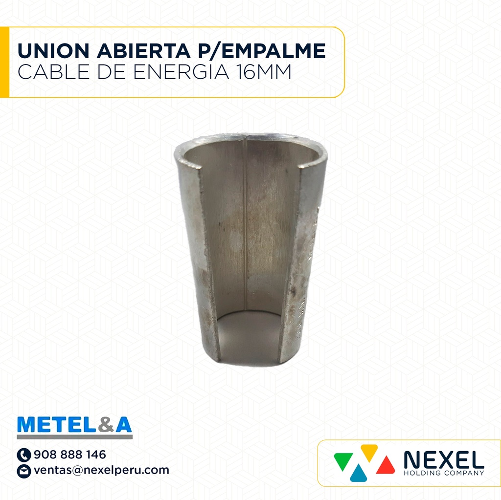 UNION ABIERTA P/EMPALME CABLE DE ENERGIA 16MM METELSA