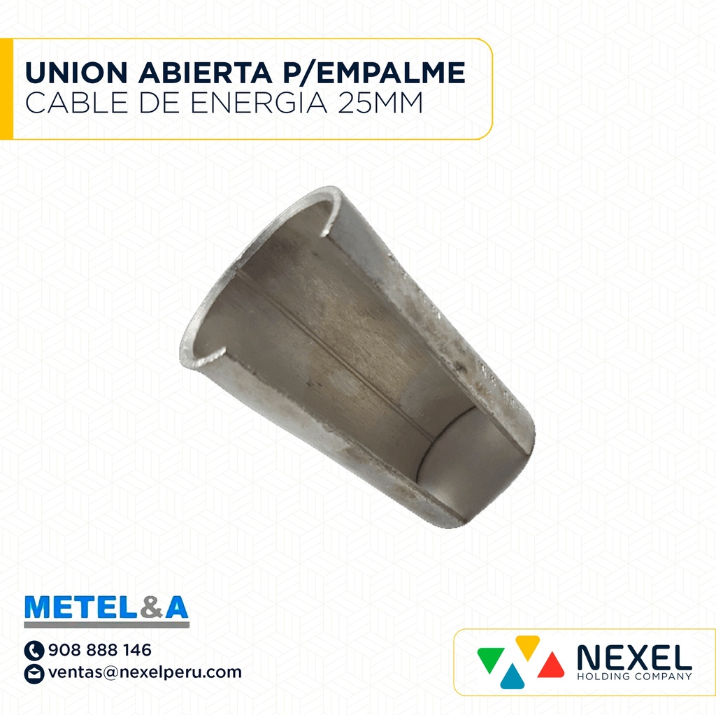UNION ABIERTA P/EMPALME CABLE DE ENERGIA 25MM METELSA