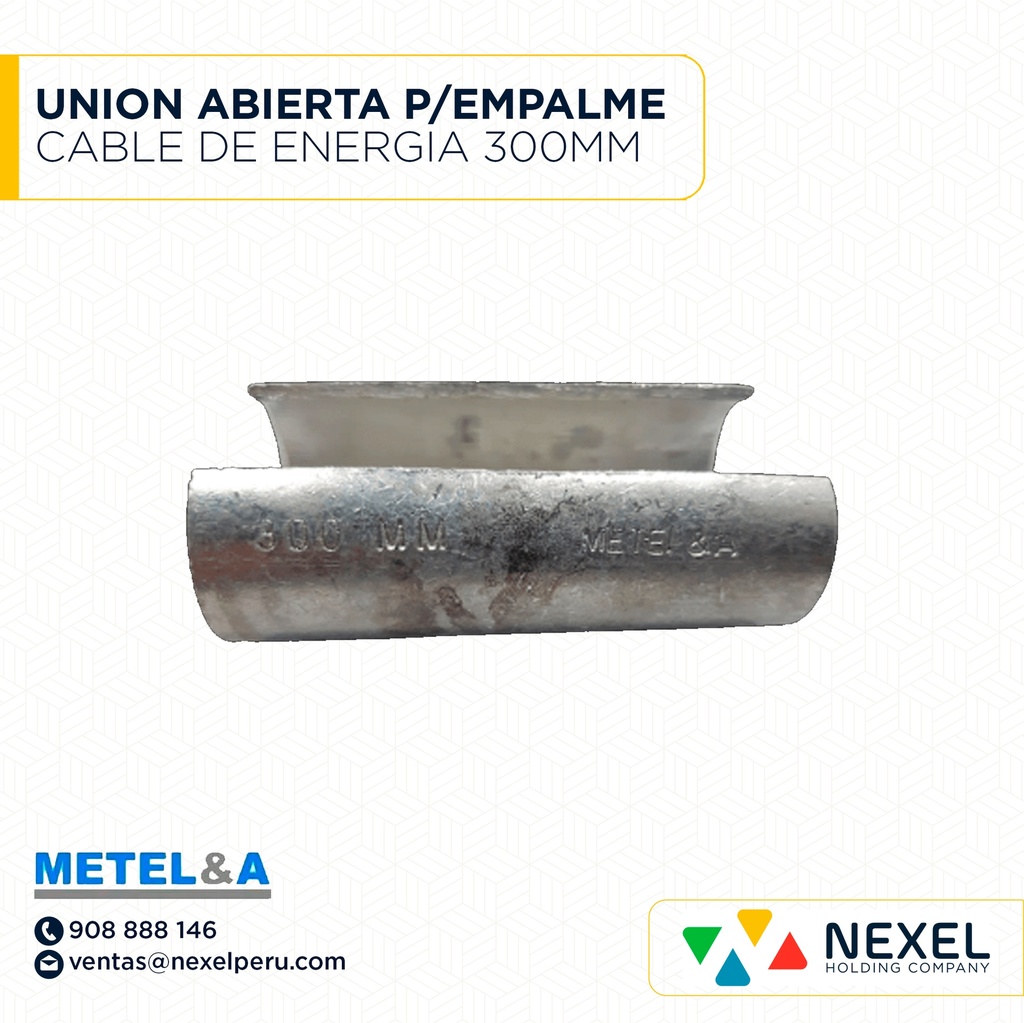 UNION ABIERTA P/EMPALME CABLE DE ENERGIA 300MM METELSA