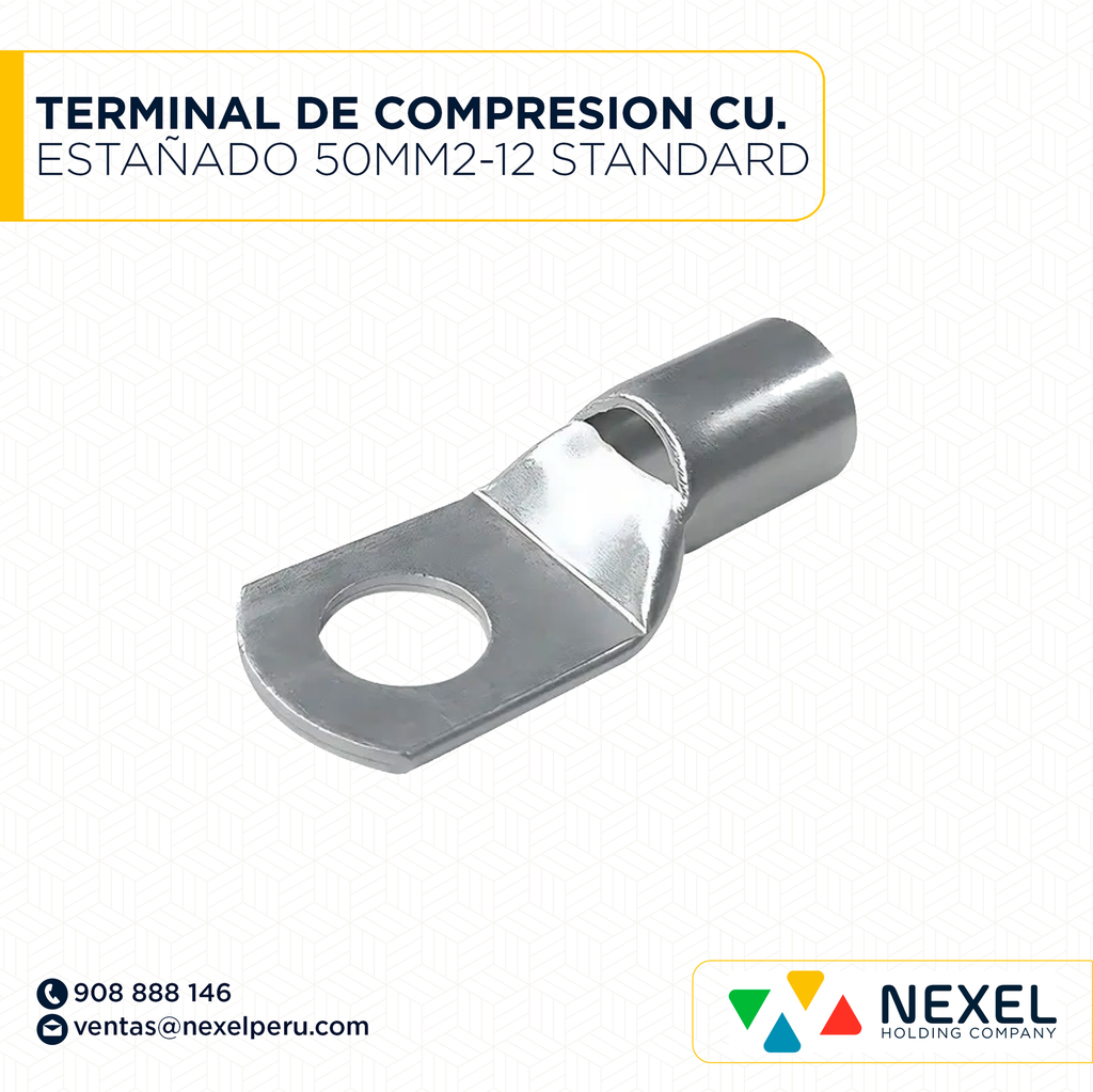TERMINAL DE COMPRESION CU. ESTAÑADO 50MM2-12 STANDARD