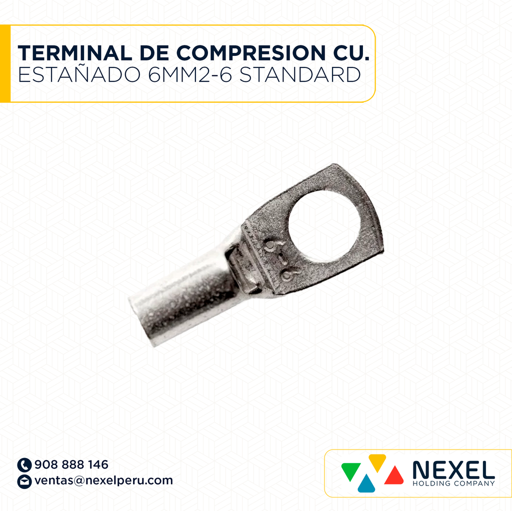 TERMINAL DE COMPRESION CU. ESTAÑADO 6MM2-6 STANDARD