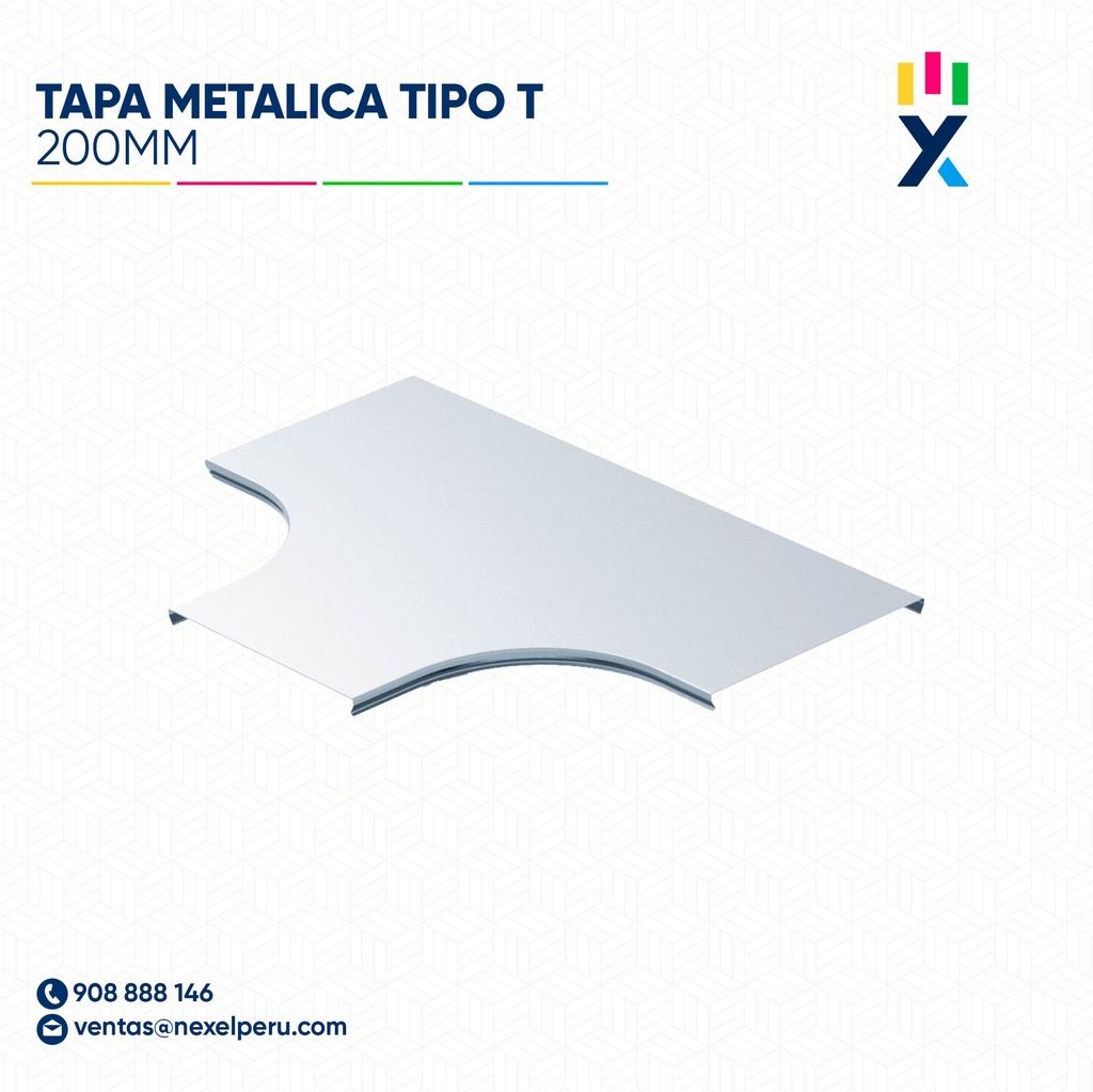 TAPA METALICA TIPO T 200MM