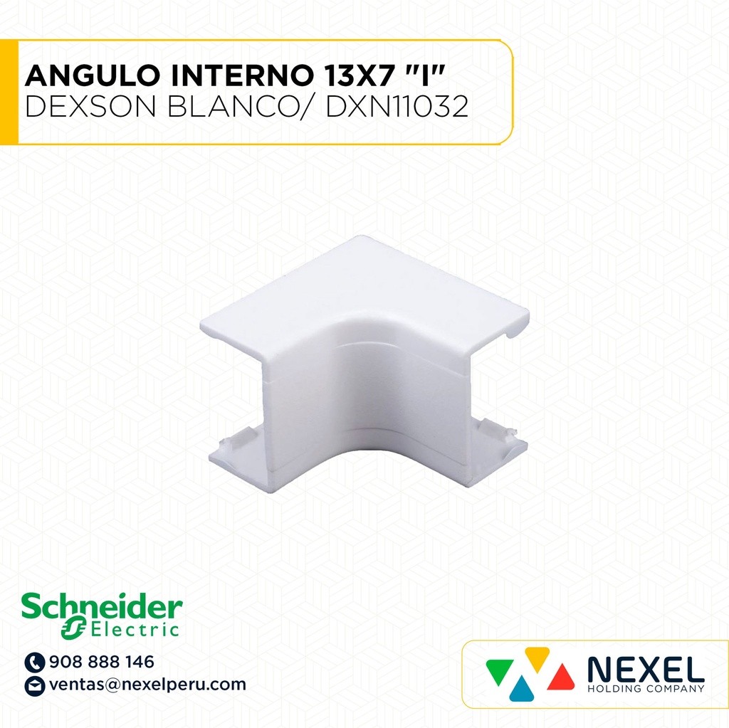 ANGULO INTERNO 13X7 "I" DEXSON BLANCO/ DXN11032 SCHNEIDER