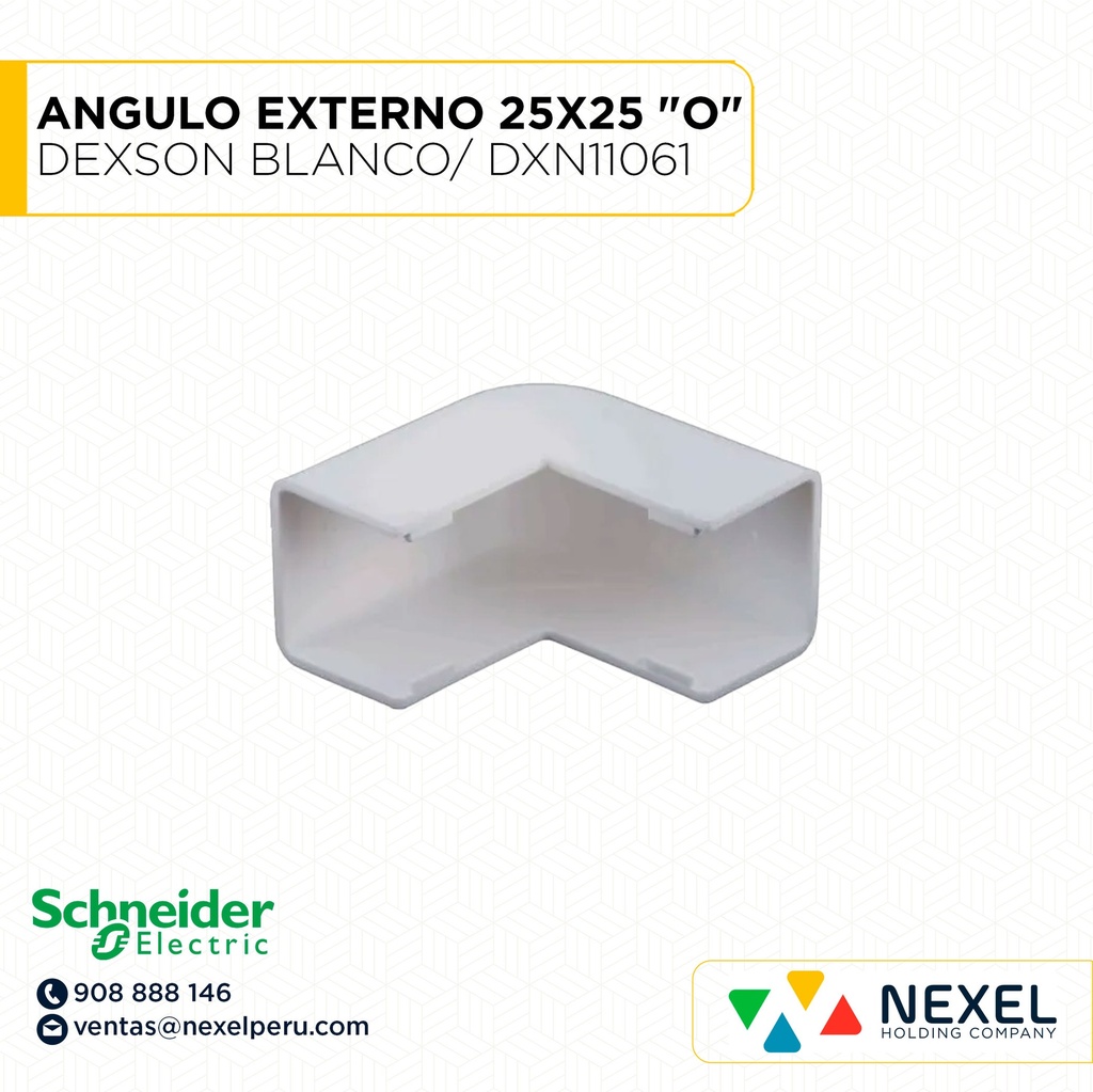 ANGULO EXTERNO 25X25 "O" DEXSON BLANCO/ DXN11061 SCHNEIDER